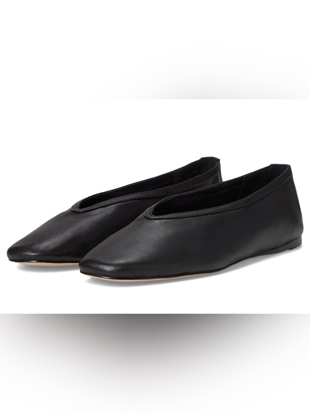 Steve Madden Women's Leni Black Leather Flats Size 8 New In Box